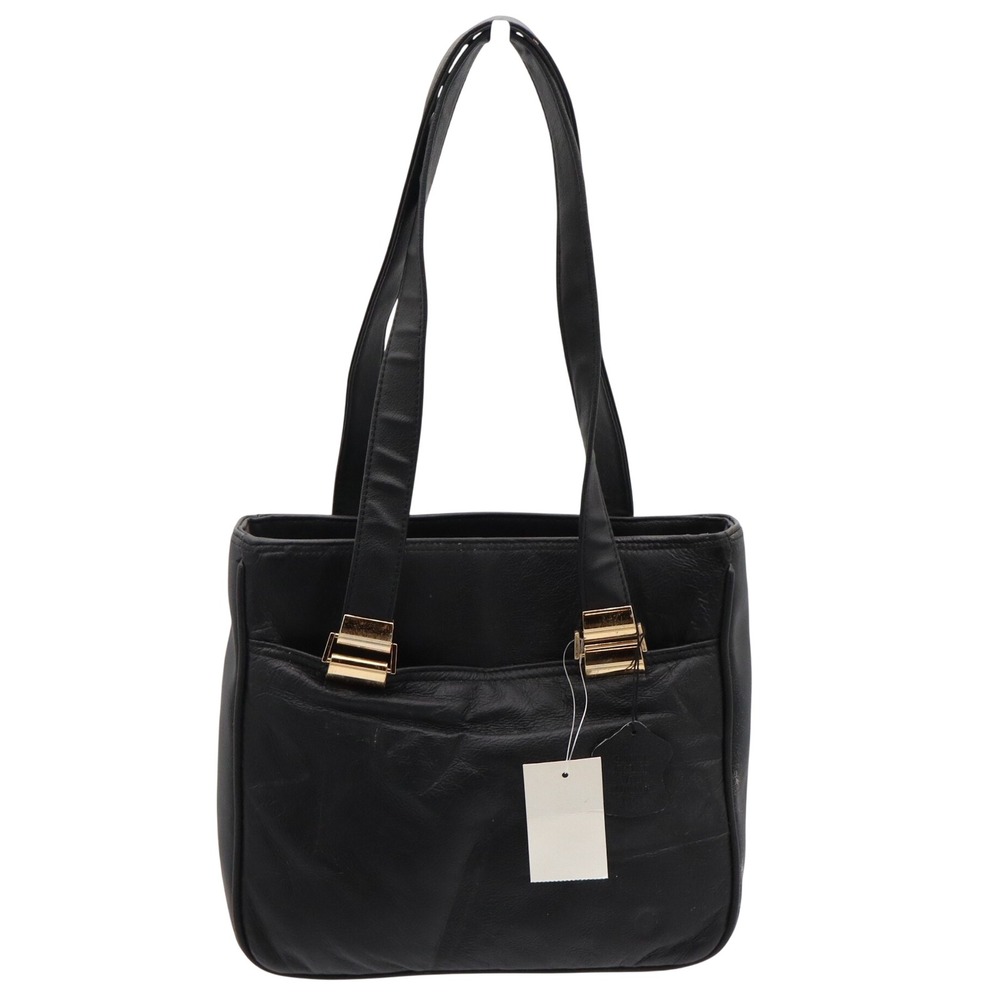 Sears Shoulder Bag Women's OS Black Leather Gold Hardware NWT